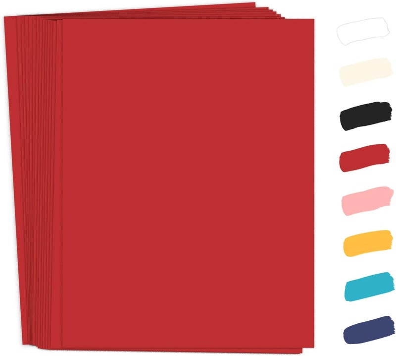 Goefun 50 Pack Red Cardstock 8.5 x 11 65lb Printer Paper, Red Card Stock Paper for Christmas, Invitations, Cards Making and Craft - Image 1